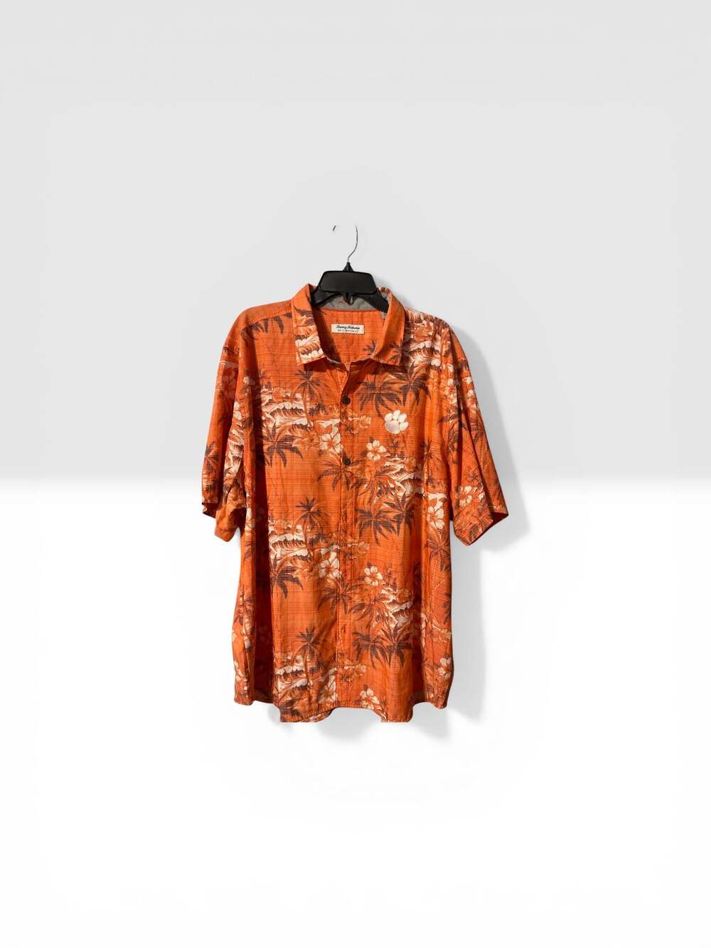 Tommy Bahama The Coconut Point Clemson Tigers Orange Tropical Floral Shirt XXL